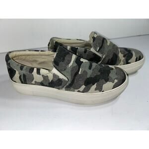 Steve Madden Gills Comfort Slip On Shoes, Women's Size 8 Green Camo Camouflage